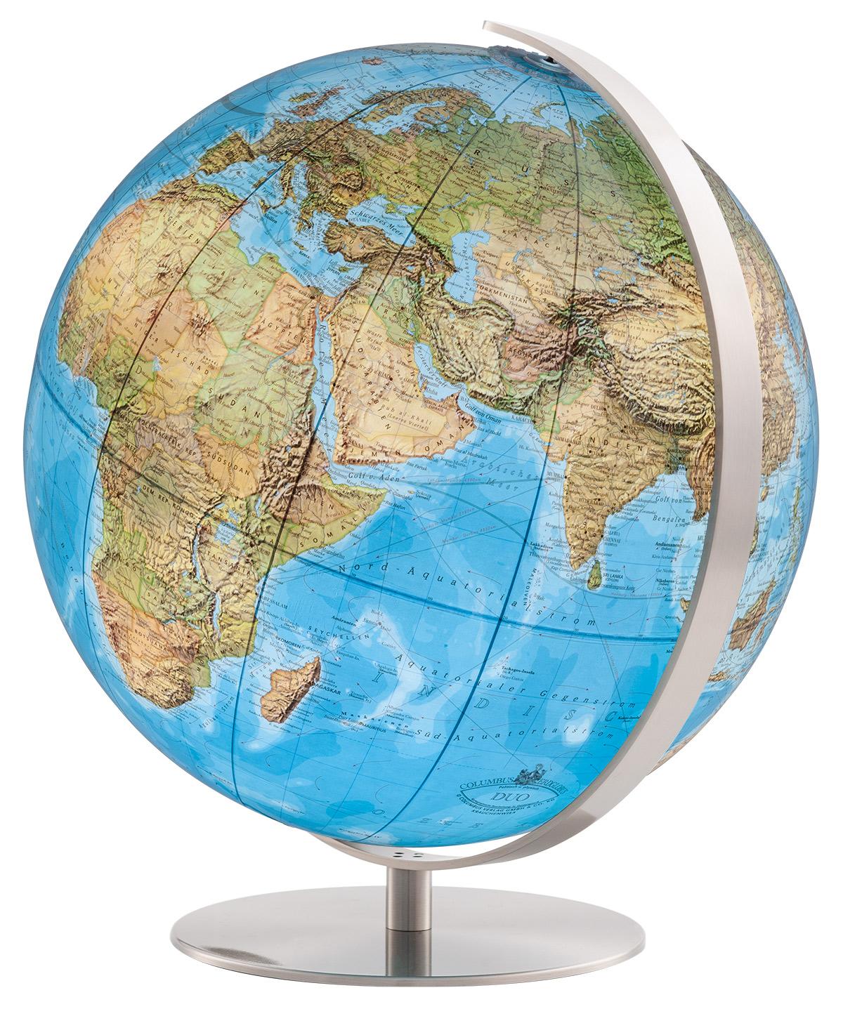 Globe terrestre cristal Ø 34 cm Duorama
